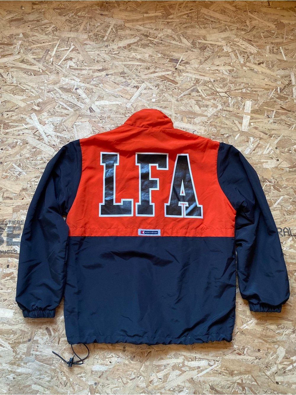 LFA Boathouse Sports Two-Tone Windbreaker Jacket in Orange and Black